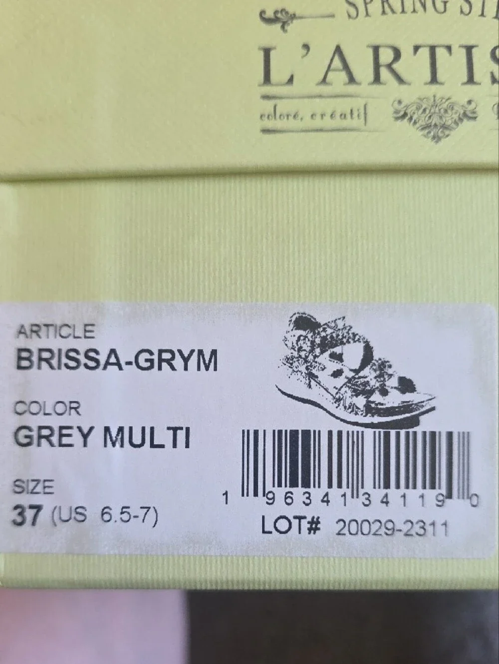 L'artiste Brissa-Grym Strapy Sandal Size 37 NIB Multicolor Comfort Artsy Hippie